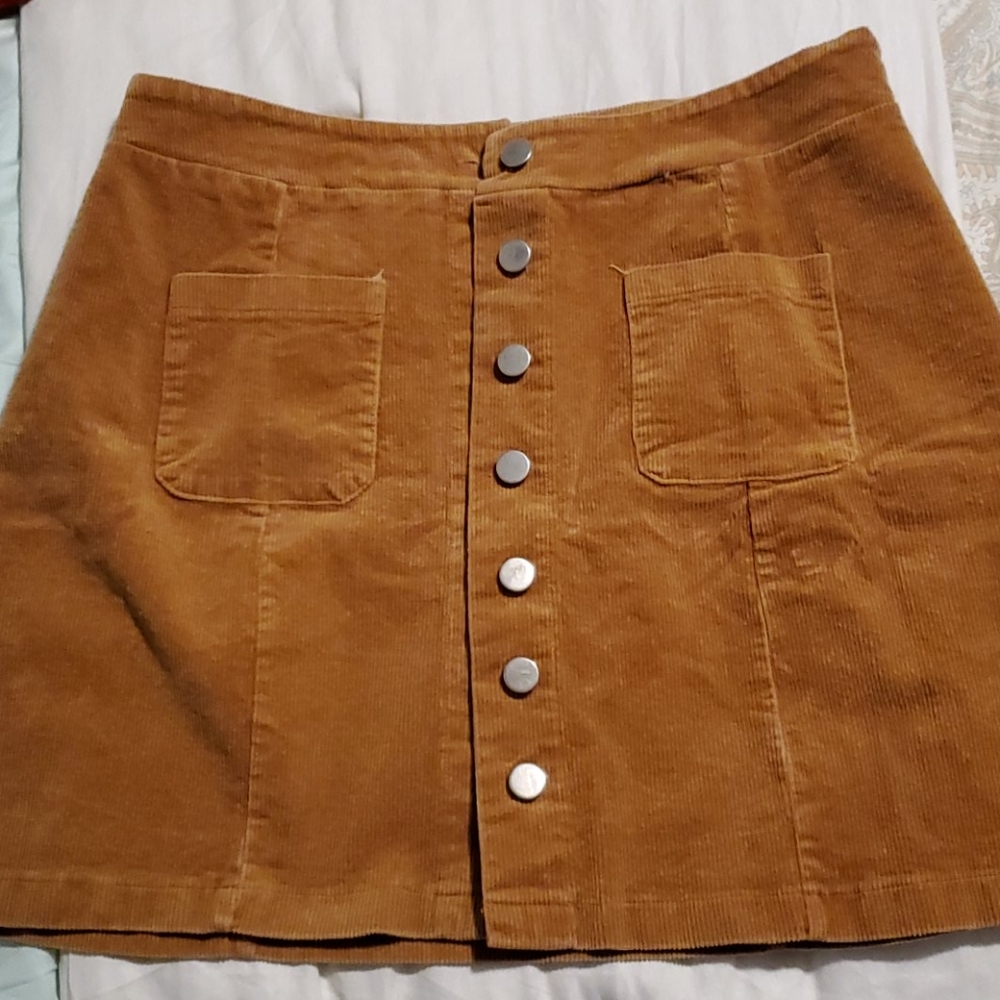 Suede tan skirt